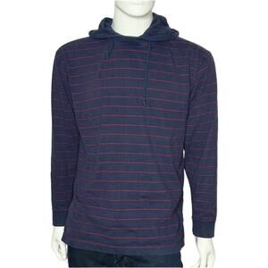 Urban Outfitters Men's ‎ Blue Striped Pull-Over Long Sleeve Hoodie size M
